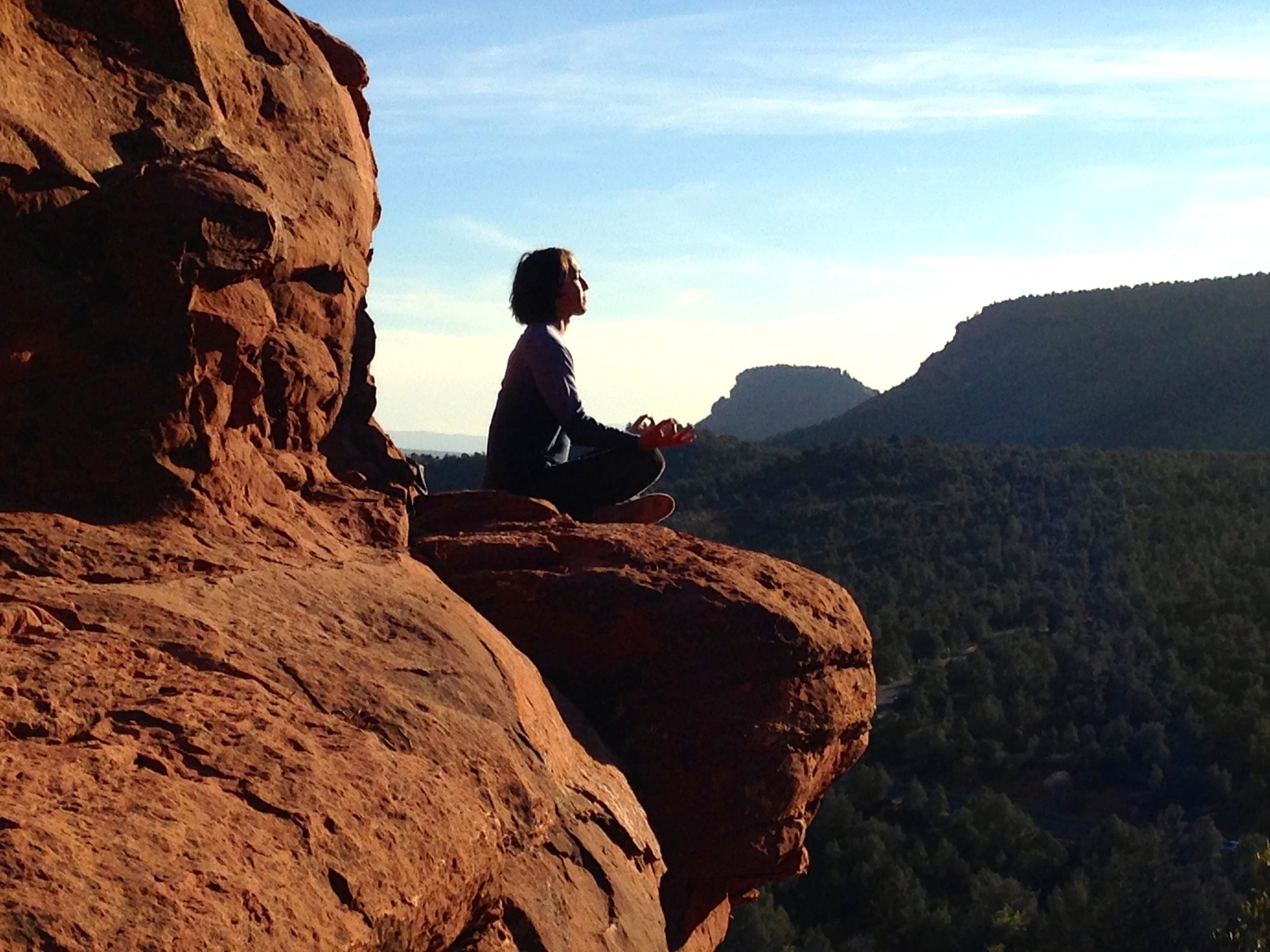 Guided meditation sessions on the red rocks of Sedona Arizona